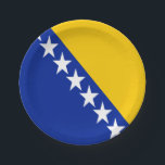 Assiettes En Carton Drapeau patriotique de Bosnie-Herzégovine<br><div class="desc">Le drapeau national de la Bosnie-Herzégovine.</div>