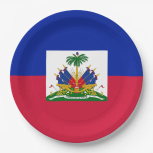 Assiettes En Carton Drapeau Patriotique Haïtien
