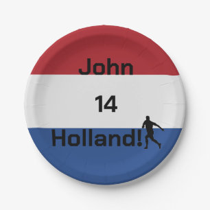 Assiettes En Carton Drapeau personnalisé de la Hollande Fête de footba