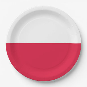 Assiettes En Carton Drapeau Pologne