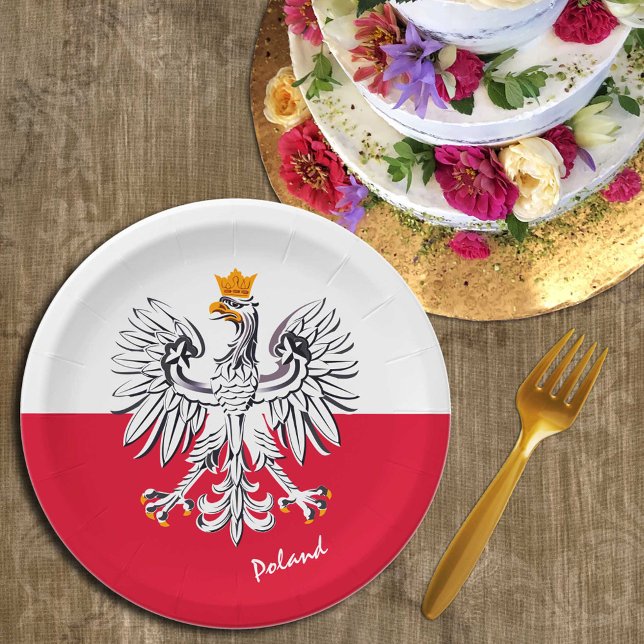 Assiettes En Carton Drapeau polonais & Aigle, Pologne patriotes du par (Créateur téléchargé)