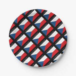 Assiettes En Carton Drapeau République tchèque - Ceska Republika