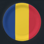Assiettes En Carton Drapeau roumain<br><div class="desc">Drapeau roumain</div>