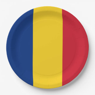 Assiettes En Carton Drapeau roumain (Roumanie)