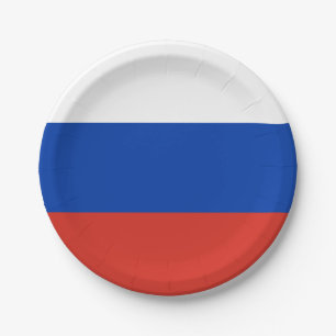 Assiettes En Carton Drapeau (russe) de la Russie