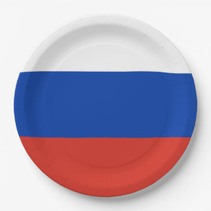 Assiettes En Carton Drapeau russe (Russie)