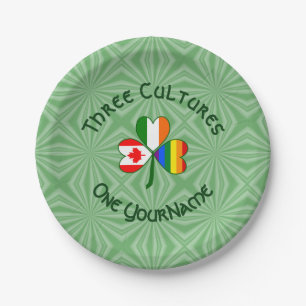 Assiettes En Carton Drapeau Shamrock Irlande Canada Fierté Gay Personn