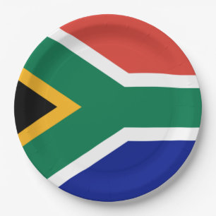 Assiettes En Carton Drapeau sud-africain