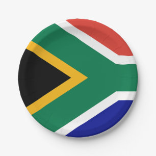 Assiettes En Carton Drapeau sud-africain