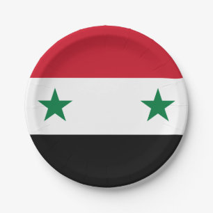 Assiettes En Carton Drapeau syrien (syrien)