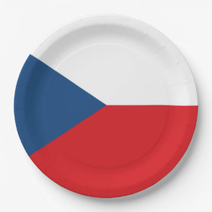 Assiettes En Carton Drapeau tchèque