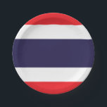 Assiettes En Carton Drapeau Thaïlande<br><div class="desc">Produits World Flag personnalisables - N'hésitez pas à ajouter votre propre texte.</div>
