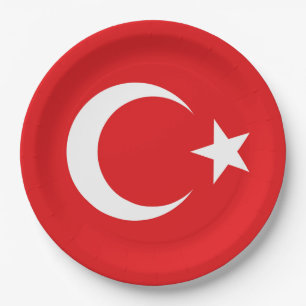 Assiettes En Carton Drapeau Turquie