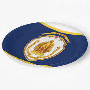 Assiettes En Carton Drapeau urbain de Springfield (Massachusetts)