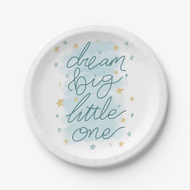 Assiettes En Carton Dream Big Little One Pastel Stars (Devant)