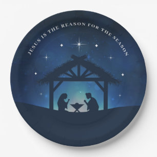 Assiettes En Carton Dreamy Jésus est la raison de la Nativité de saiso