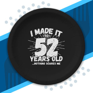 Assiettes En Carton Drôle 52ème Anniversaire Citation Sarcastique 52 A