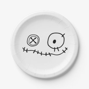 Assiettes En Carton drôle craep mignon personnage de dessin animé mons