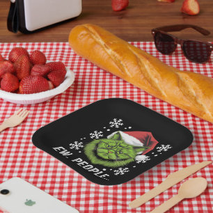 Assiettes En Carton Drôle de chat de Noël Ew personnes amateurs de cha