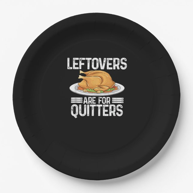 Assiettes En Carton Drôle De Thanksgiving Restots Sont Pour Quitte (Devant)