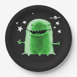 Assiettes En Carton drôle dessin humoristique alien
