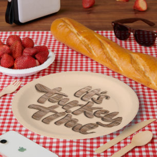 Assiettes En Carton Drôle il est dire de dîner de thanksgiving de