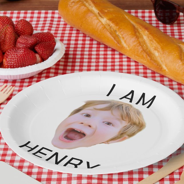 Assiettes En Carton Drôle Personnalisé Plaques Visage Anniversaire Cor (Créateur téléchargé)
