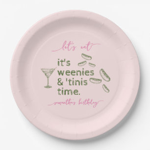 Assiettes En Carton Drôles de Petits Haricots Verts et Fête d'Annivers
