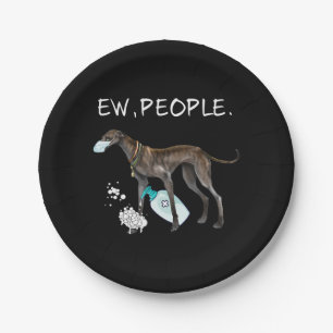 Assiettes En Carton drôles italiens greyhound Nouveau cadeau amoureux