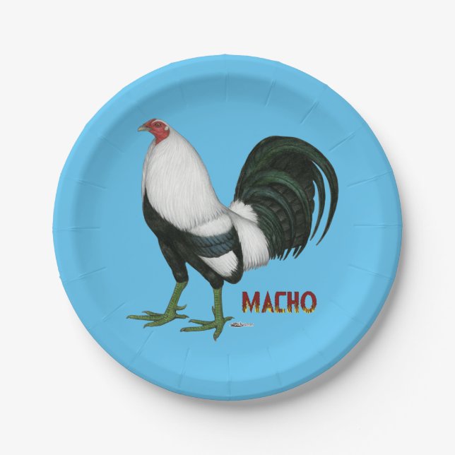Assiettes En Carton Duckwing Gamecock (Devant)