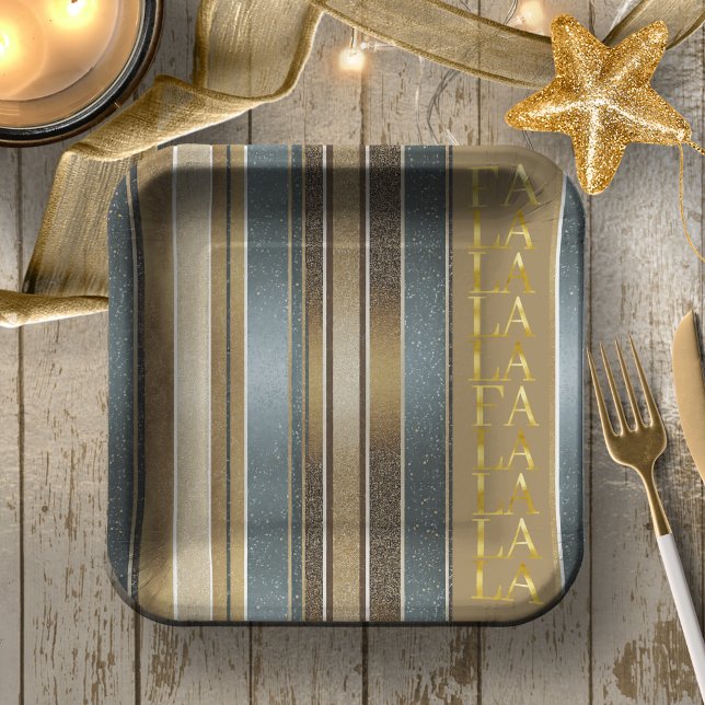 Assiettes En Carton Earth Tones Christmas Fa La La Motif#27 ID1009 (Créateur téléchargé)