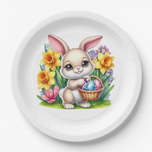 Assiettes En Carton Easter Bunny  (Devant)