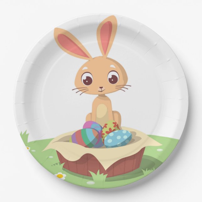 ASSIETTES EN CARTON EASTER BUNNY (Devant)