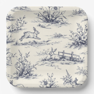 Assiettes En Carton Easter Bunny Plates