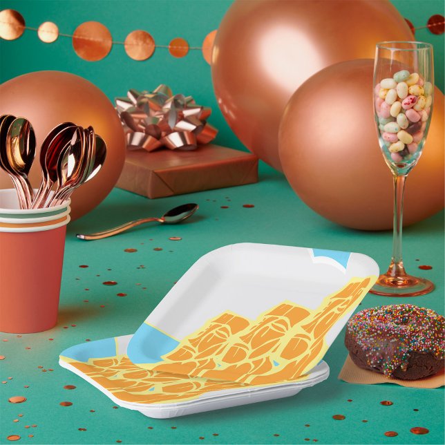 Assiettes En Carton Easter Island Moai Heads Plaques de papier histori (Créateur téléchargé)