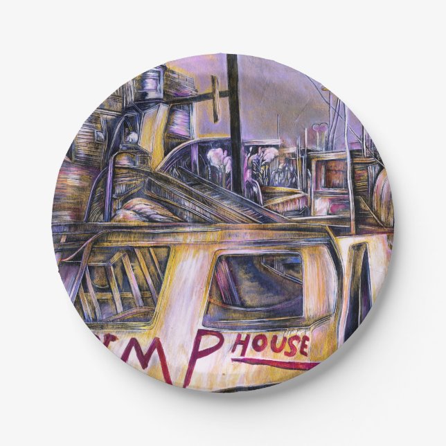 Assiettes En Carton Eau.Né Mystère Viande, Israël (Devant)