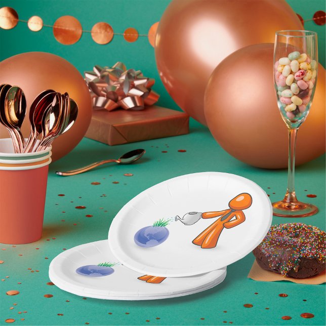 Assiettes En Carton Eau Sur La Terre (Créateur téléchargé)