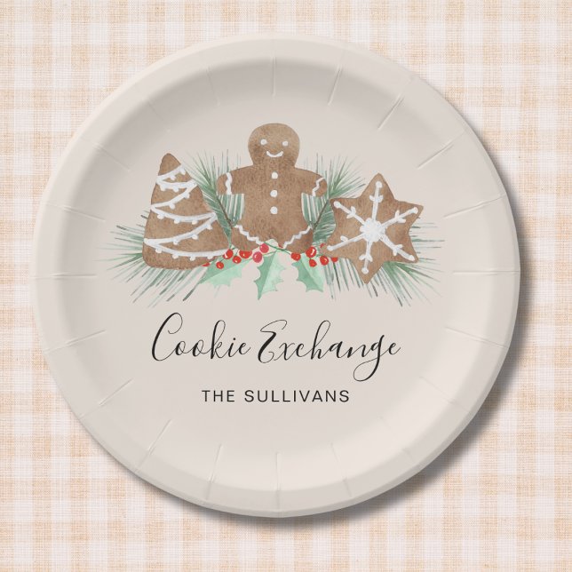 Assiettes En Carton Échange de biscuits de Noël (Créateur téléchargé)