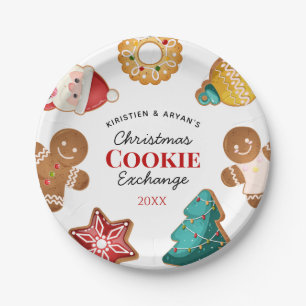 Assiettes En Carton Échange de biscuits de Noël au gingembre personnal