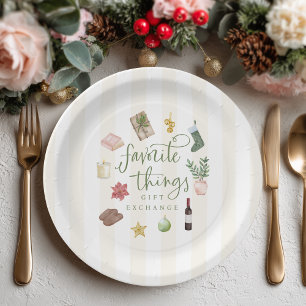 Assiettes En Carton Échange de cadeaux de Noël