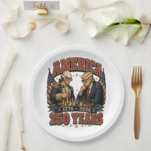 Assiettes En Carton Échecs patriotiques 250