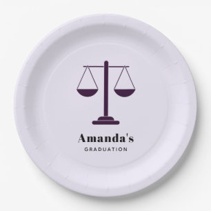 Assiettes En Carton Échelles de la justice Symboles des services jurid