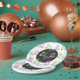 Assiettes En Carton Éclectique 26.2 Fournitures de partie marathon Pla