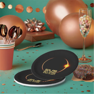 Assiettes En Carton Éclipse solaire 8 avril 2024