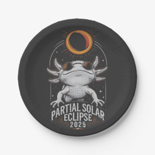 Assiettes En Carton Éclipse solaire partielle 2025 Axolotl Amphibian