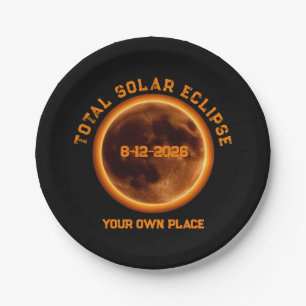 Assiettes En Carton Éclipse solaire totale 12 août 2026