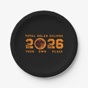 Assiettes En Carton Éclipse solaire totale 12 août 2026