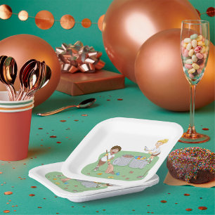 Assiettes En Carton Eco-Friendly Kids Cleaning Camping Recyclage