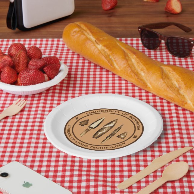 Assiettes En Carton Ecole de Technologie Lithique de Beringia (Pique-nique)