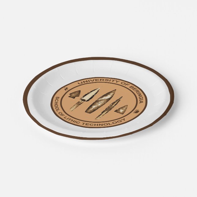 Assiettes En Carton Ecole de Technologie Lithique de Beringia (Angle)